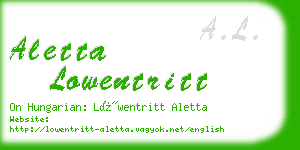aletta lowentritt business card